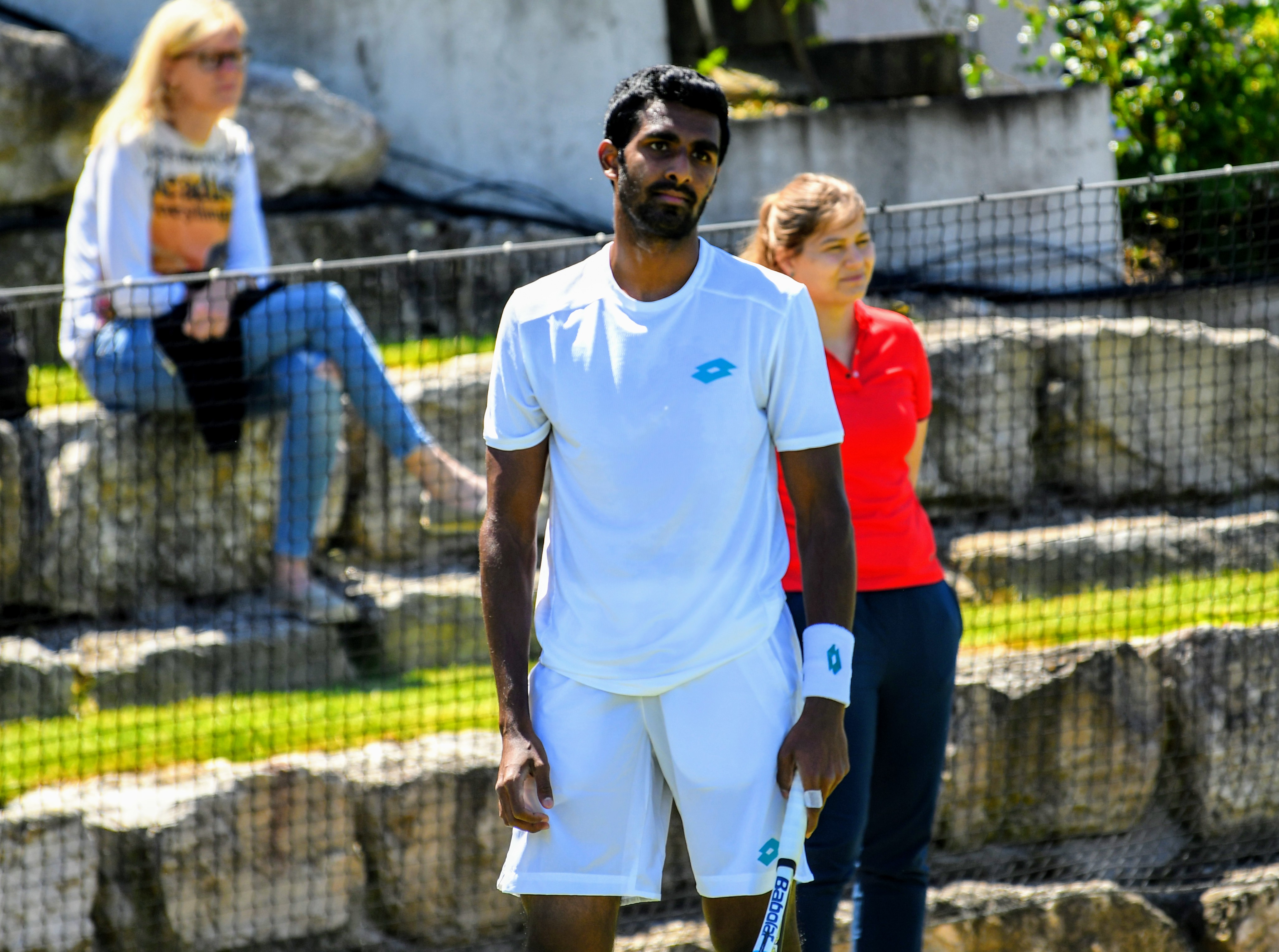 Photos from Prajnesh Gunneswaran’s match in ATP Stuttgart