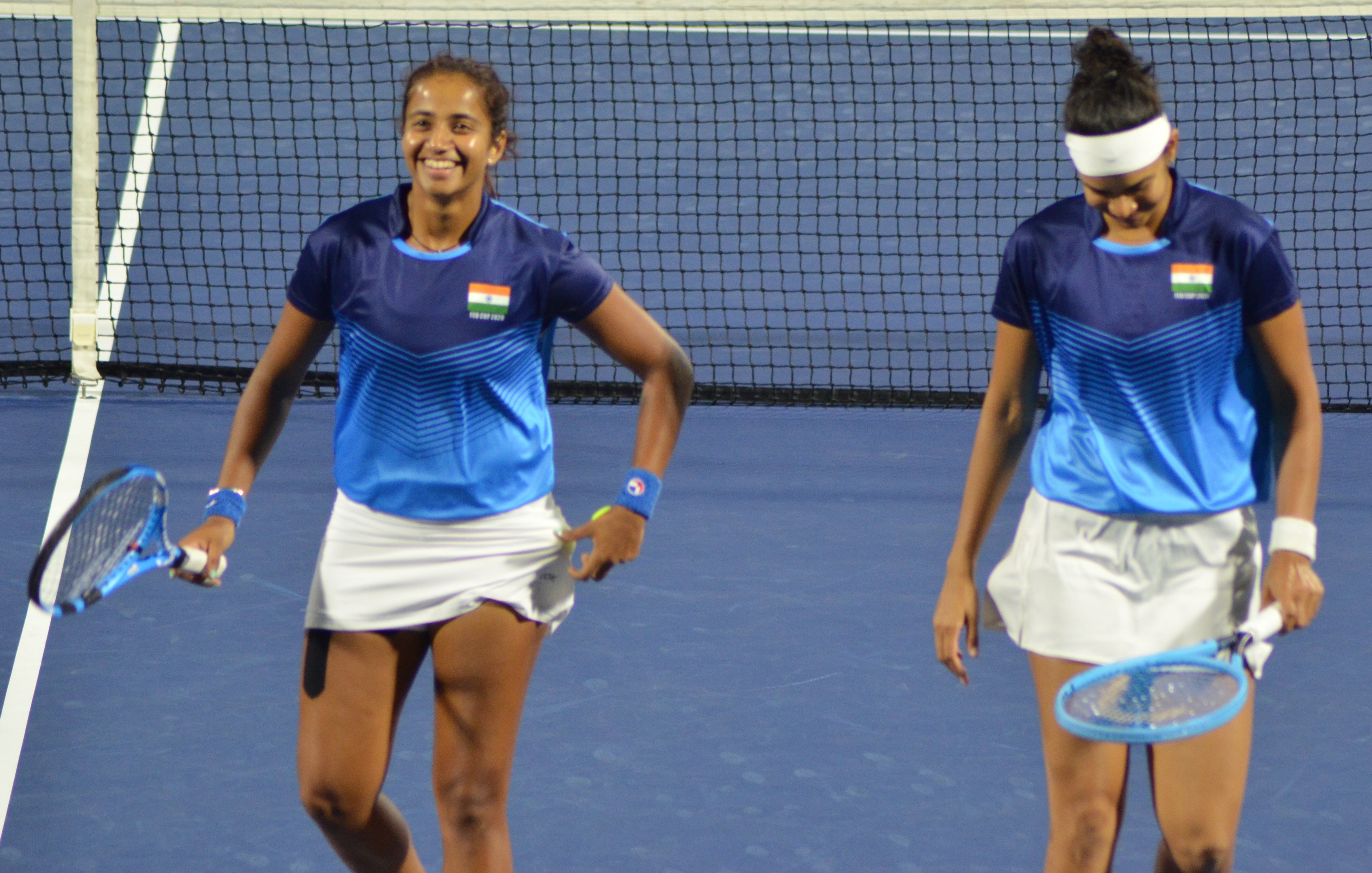 “We are taking it match by match” – Riya Bhatia, who partnered Sowjanya Bavisetti, in the doubles win over Uzbekistan at the Fed Cup 2020.