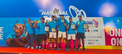Karnataka men deliver Gold on Rajyotsava day at National Games