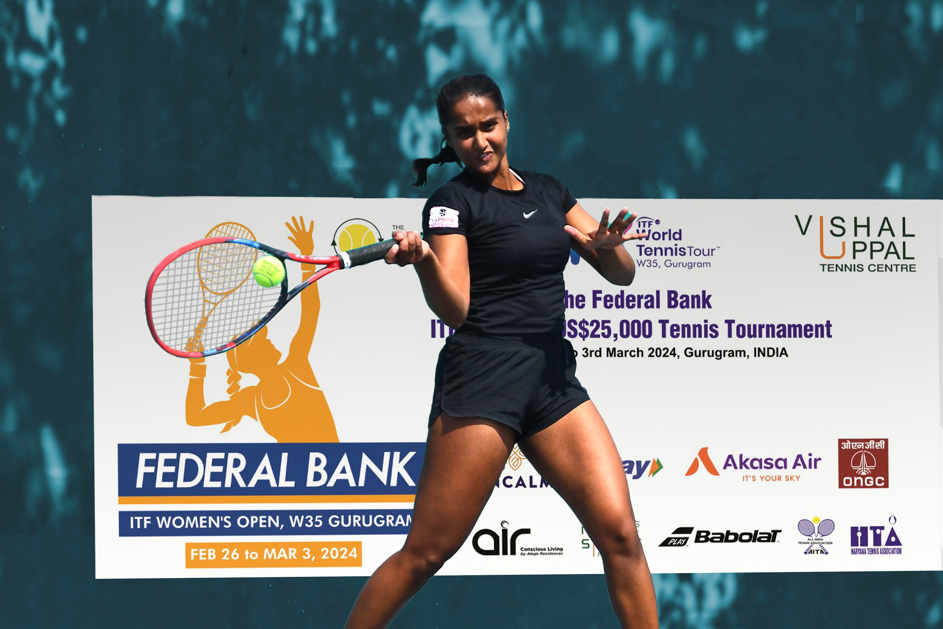 Vaishnavi enters pre-quarters with an upset win at Federal Bank ITF Women’s Open